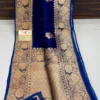Pure Banarasi Kora Organza Silk Saree with Kadhwa Zari Weave - Image 7