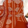 Pure Cambric 60x60 Cotton Bandhani Print Kurti Pant Set with Dupatta | Hand Work Neck Straight Suit (M–4XL) - Image 3