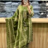 Pure Cotton 60 60 Printed A-Line Kurti Pant with Dupatta Set | Designer Handwork Yoke Ethnic Suit Set for Women - Image 10