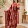 Pure Cotton 60 60 Printed A-Line Kurti Pant with Dupatta Set | Designer Handwork Yoke Ethnic Suit Set for Women - Image 12