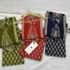 Pure Cotton 60 60 Printed A-Line Kurti Pant with Dupatta Set | Designer Handwork Yoke Ethnic Suit Set for Women - Image 17
