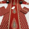 Pure Cotton 60 60 Printed A-Line Kurti Pant with Dupatta Set | Designer Handwork Yoke Ethnic Suit Set for Women - Image 4