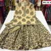 Pure Cotton 60x60 Gopi Dress Set – Handwork Short Kurti with Flared Skirt & Mal Cotton Dupatta - Image 2