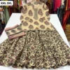 Pure Cotton 60x60 Gopi Dress Set – Handwork Short Kurti with Flared Skirt & Mal Cotton Dupatta - Image 3