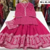 Pure Cotton 60x60 Gopi Dress Set – Handwork Short Kurti with Flared Skirt & Mal Cotton Dupatta - Image 4