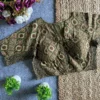 Pure Cotton Ajrakh Print Readymade Saree Blouse with Side Elastic | Padded V-Neck Stretchable Blouse (Bust 38–42) - Image 6