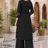 Pure Cotton Embroidered Kurti with Palazzo Set | Floral Thread Work 2 Piece Daily & Office Wear Suit