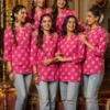 Pure Cotton Floral Print Short Kurti Top for Jeans | Group Twinning & Sangeet Theme Tops for Women - Image 2