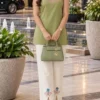 Pure Cotton Floral Thread Work Co-Ord Set with Cutout Pants (2-Piece) - Image 5