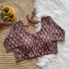 Pure Cotton Hand Block Print Readymade Blouse Wholesale – Padded, Side Elastic (Bust 38–42) - Image 3