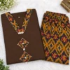Pure Cotton Ikkat Print Kurti Pant Co-ord Set with Pocket | V-Neck Ethnic Suit Set (M to 5XL) - Image 6