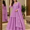 Pure Cotton Printed Gopi Dress Set for Women | Peplum Short Kurti with Flared Skirt & Dupatta 3-Piece Ethnic Suit - Image 7