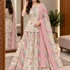 Pure Cotton Printed Gopi Dress Set for Women | Peplum Short Kurti with Flared Skirt & Dupatta 3-Piece Ethnic Suit - Image 9