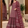 Pure Cotton Printed Kurti Skirt Set with Dupatta – Traditional Gopi Style Flared Ethnic Dress Set for Women - Image 13