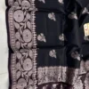 Pure Handloom Banarasi Katan Silk Saree with Resham Buta Weave | Silk Mark Certified - Image 12