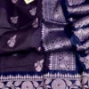 Pure Handloom Banarasi Katan Silk Saree with Resham Buta Weave | Silk Mark Certified - Image 3