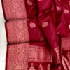 Pure Handloom Banarasi Katan Silk Saree with Resham Buta Weave | Silk Mark Certified - Image 6