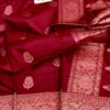 Pure Handloom Banarasi Katan Silk Saree with Resham Buta Weave | Silk Mark Certified - Image 8