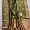 Pure Handloom Banarasi Raw Silk Saree with Antique Kaduwa Zari Work | Silk Mark Certified - Image 11