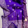Pure Handloom Banarasi Raw Silk Saree with Antique Kaduwa Zari Work | Silk Mark Certified - Image 15