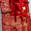 Pure Handloom Banarasi Raw Silk Saree with Antique Kaduwa Zari Work | Silk Mark Certified - Image 18