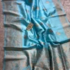 Pure Handloom Banarasi Raw Silk Saree with Antique Kaduwa Zari Work | Silk Mark Certified - Image 2