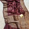 Pure Handloom Banarasi Raw Silk Saree with Antique Kaduwa Zari Work | Silk Mark Certified - Image 8