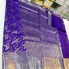 Pure Handloom Bridal Kanjivaram Silk Saree with Rich Contrast Zari Border & Traditional Pallu (Silk Mark Certified) - Image 2