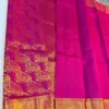 Pure Handloom Bridal Kanjivaram Silk Saree with Rich Contrast Zari Border & Traditional Pallu (Silk Mark Certified) - Image 4