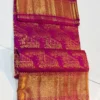 Pure Handloom Bridal Kanjivaram Silk Saree with Rich Contrast Zari Border & Traditional Pallu (Silk Mark Certified) - Image 8