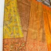 Pure Handloom Bridal Silk Saree in Mustard Yellow & Contrast Orange Floral Border – Silk Mark Certified - Image 4