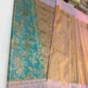 Pure Handloom Bridal Silk Saree in Pastel Teal Blue & Lavender Elephant Motifs – Silk Mark Certified - Image 2