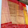 Pure Handloom Bridal Silk Saree with Baarat & Doli Wedding Border | Silk Mark Certified Pattu Saree - Image 3