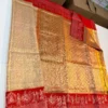 Pure Handloom Bridal Silk Saree with Baarat & Doli Wedding Border | Silk Mark Certified Pattu Saree - Image 5