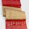 Pure Handloom Bridal Silk Saree with Baarat & Doli Wedding Border | Silk Mark Certified Pattu Saree - Image 6