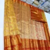 Pure Handloom Bridal Silk Saree with Elephant Zari Border - Image 11