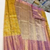 Pure Handloom Bridal Silk Saree with Elephant Zari Border - Image 2
