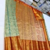 Pure Handloom Bridal Silk Saree with Elephant Zari Border - Image 6