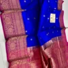 Pure Handloom Katan Silk Banarasi Saree with Antique Zari Work | Silk Mark Certified Bridal & Festive Saree with Blouse - Image 14