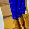 Pure Handloom Katan Silk Banarasi Saree with Antique Zari Work | Silk Mark Certified Bridal & Festive Saree with Blouse - Image 3