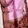 Pure Handloom Katan Silk Banarasi Saree with Antique Zari Work | Silk Mark Certified Bridal & Festive Saree with Blouse - Image 5