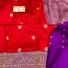 Pure Handloom Katan Silk Banarasi Saree with Antique Zari Work | Silk Mark Certified Bridal & Festive Saree with Blouse - Image 6