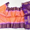 Pure Handwoven Gadwal Pattu Saree with Traditional Temple Border | Contrast Rich Pallu & Meena Zari Butta Festive Saree - Image 14