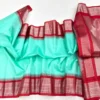 Pure Handwoven Gadwal Pattu Saree with Traditional Temple Border | Contrast Rich Pallu & Meena Zari Butta Festive Saree - Image 3