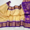 Pure Handwoven Gadwal Pattu Saree with Traditional Temple Border | Contrast Rich Pallu & Meena Zari Butta Festive Saree - Image 7