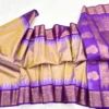Pure Handwoven Gadwal Pattu Saree with Traditional Temple Border | Contrast Rich Pallu & Meena Zari Butta Festive Saree - Image 9