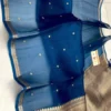 Pure Handwoven Kora Organza Banarasi Saree | Small Gold Zari Border Kadwa Booti Festive Saree - Image 4