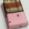 Pure Kanchipuram Handloom Silk Saree with Silk Mark | Double Side Korvai Kuttu Gold Zari Border - Image 3