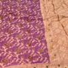 Pure Khaddi Chiffon Banarasi Saree with All-Over Meenakari Jaal | Lightweight Floral Zari Weaving Saree - Image 10