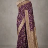 Pure Khaddi Chiffon Banarasi Saree with All-Over Meenakari Jaal | Lightweight Floral Zari Weaving Saree - Image 11